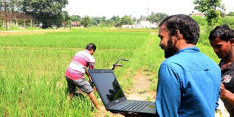 OUAT students doing research work at a farm. (File Photo | EPS)