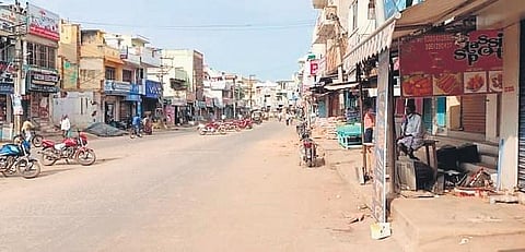 Shops remain closed in Rajampet as part of bandh on Tuesday(Photo | Express)