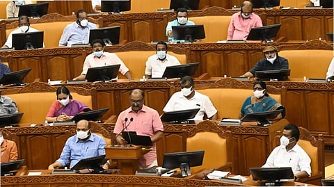 Kerala State government budget presentation. (Photo | Vincent Pulickal/EPS)