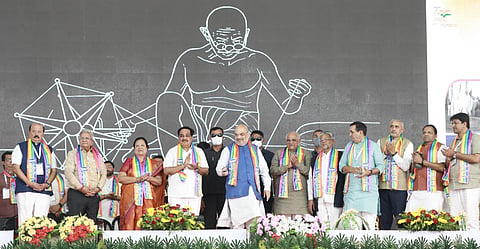 Union Co-operation minister Amit Shah inaugurated various projects in Gujarat on Sunday.