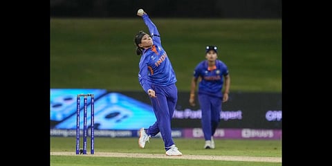 Indian left-arm spinner Rajeshwari Gayakwad.(Photo | AFP)