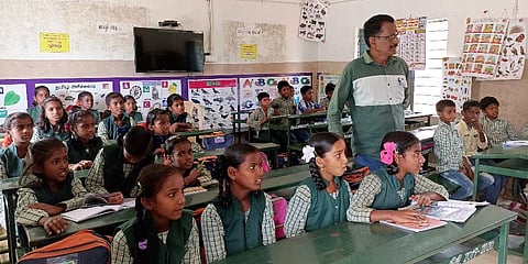 Students at Peenjamandhai School (Photo | Special Arrangement)