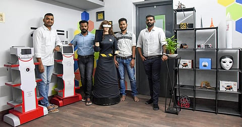 Propeller created the Zafi robot, which was used at Mahatma Gandhi Memorial Government Hospital (MGMGH) to deliver food and medicines to Covid patients. (Photo | Special Arrangement)