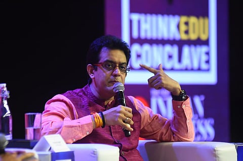 Vikram Sampath speaks at the ThinkEdu Conclave in Chennai. (Photo | Ashwin Prasath, EPS)