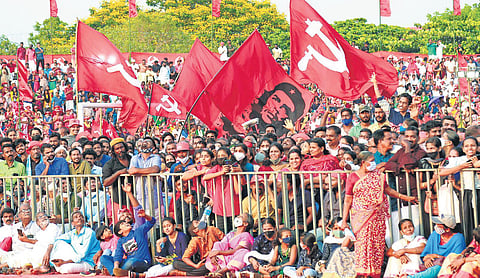 Supporters waving the CPM flag. Image used for representational purposes.
