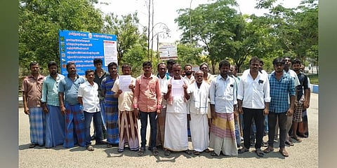 Residents of Peelvadi village in Perambalur district | Express
