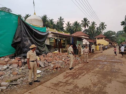 Renovation work of a mosque in Malali. ( Photo | EPS)