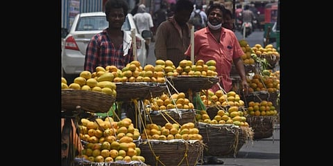 Mango vendors.(Photo | EPS)