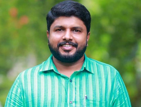 New DYFI president V Vaseef had a great reason to smile. (Photo | Special Arrangement)