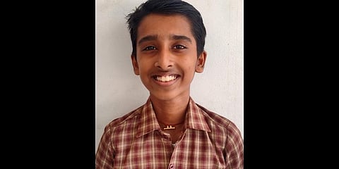 Karthik Raj, a class VII student of Amrita Vidyalayam, Puthiyakavu.