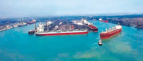 A view of the Paradip Port in Odisha