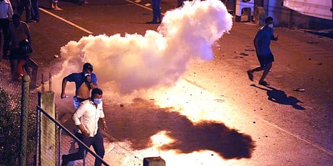 Sri Lanka anti-government protests. Image used for representational purpose only. (Photo | AP)