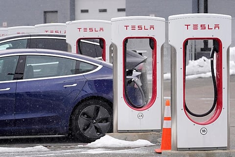 Of the two, Musk's electric vehicle company has fared worse, with its stock down almost 16% so far this week to USD 728. ( Photo | AP)