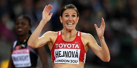 Two-time athletics world champion Zuzana Hejnova (Photo | AFP)