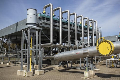 A view of hardware of the Jauniunai Gas Compressor station, near Vilnius, Lithuania. (Photo | AP)