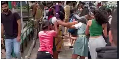 Schoolgirls’ road brawl keeps social media agog