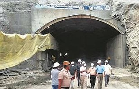 Pillur Scheme 3 tunnel work inspection. (File Photo)