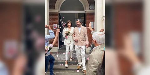 Singer Kanika Kapoor with husband Gautam Hathiramani (Photo | Instagram/ Kanika Kapoor)