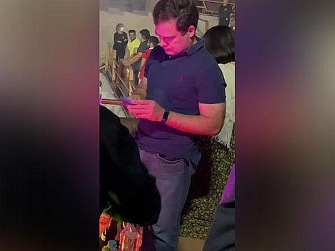 Rahul Gandhi seen at nightclub in viral video. (Photo | ANI Twitter)