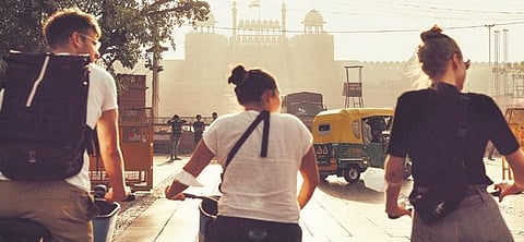 Images of previous cycling tours in Delhi organised by DBC