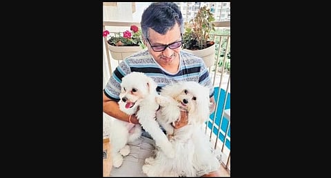 Laxmikanth Pudu along woth his pets. ( Photo | EPS)
