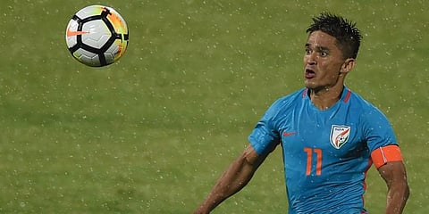 Indian striker Sunil Chhetri (Photo | AFP)