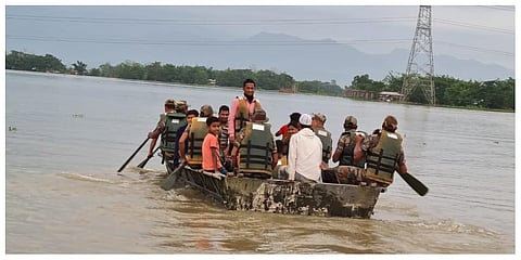 Floods in Assam, like elsewhere, unleash a lot of misery. (File Photo | EPS)