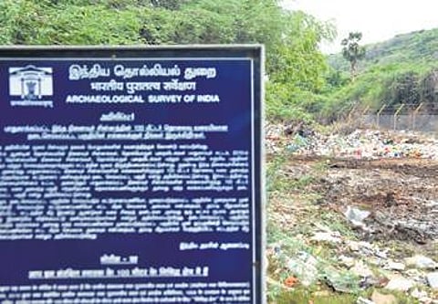 The waste found dumped on the archeological site | Ashwin Prasath