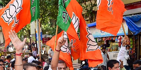 BJP Flags (Photo | PTI)