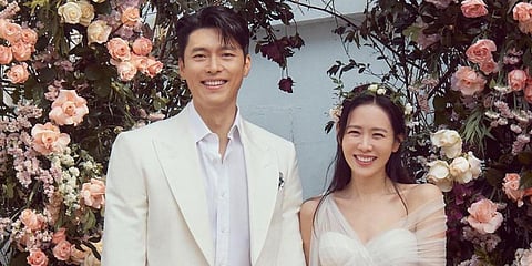 Korean actress Son Ye-jin (L) and husband Hyun Bin (Photo| Special Arrangement)