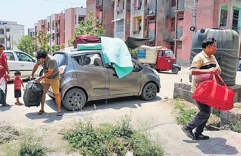 Kashmiri Pandit families return to Jagti Migrants Camp in Jammu on Friday | PTI