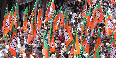 BJP Flags (Photo | PTI)