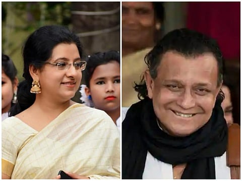 Dona Ganguly and Mithun Chakraborty. (Photos | File)