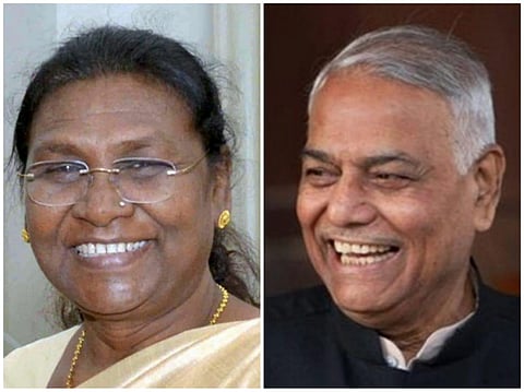NDA Presidential candidate Droupadi Murmu (L) and Opposition's Yashwant Sinha. (File Photo)