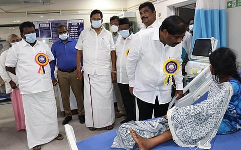 Tamil Nadu Legislative Assembly (Committee on Public Accounts) during an inspection in Vellore on Monday