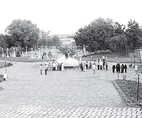 Archive photo of Lumbini park at what would otherwise be peak time.