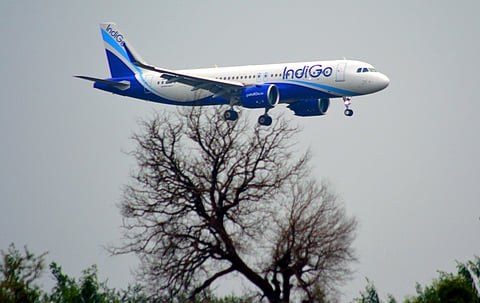 Image of an IndiGo aircraft used for representational purposes (File photo | EPS, D Hemanth)