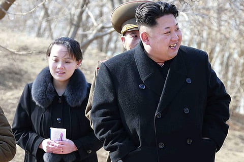 North Korean leader Kim Jong Un and his sister Kim Yo Jong (Photo | AP)