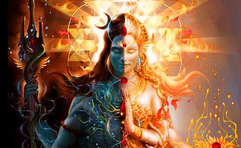 Lord shiva and goddess Parvati.