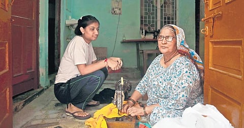 Mamkaur at her house at Budella village in Janakpuri;