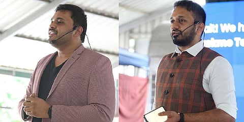 Taskmo Co-founders Naveen Ram and Prashant Janadri (Photo | Taskmo @ Twitter)