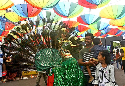 Madras Day celebrations near Elliot’s Beach. (Photo | Martin Louis)