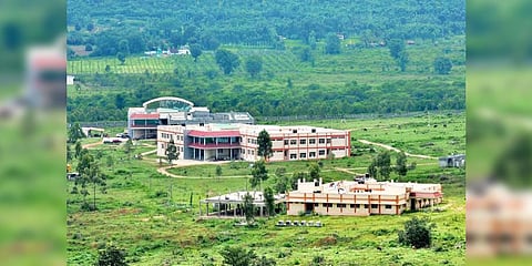 Jnana Kaveri PG Center at Chikka Aluvara that will be developed to KJK University