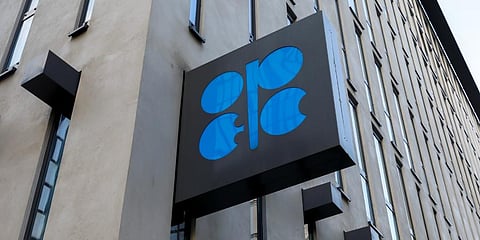 The logo of the Organization of the Petroleoum Exporting Countries (OPEC) is seen outside of OPEC's headquarters in Vienna.(Photo | AP)