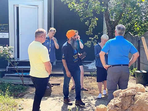 Providing succour to the war-torn: Hardayal Singh is touring Ukraine to assess the needs of the local residents rendered homeless.