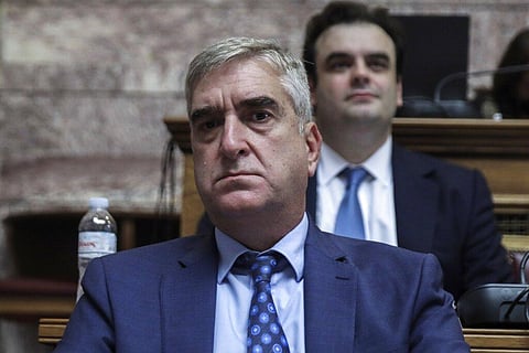 Panagiotis Kontoleon, the head of Greece's intelligence service attends a meeting at the Greek Parliament in Athens, Greece. (Photo | AP)