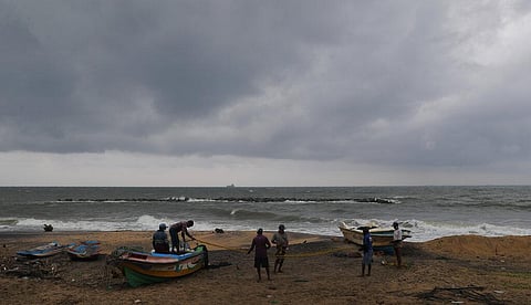 Image used for representational purpose. Sri Lankan fishermen arrange their accessories on the beach of Colombo. (Photo | AP)