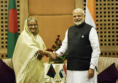 PM Modi with Bangladesh PM Sheikh Hasina (File Photo | Twitter)