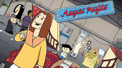 Poojita in a still from the web comics