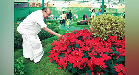 K V Thomas visits the Cochin Flower Show at Ernakulathappan Ground | T P Sooraj